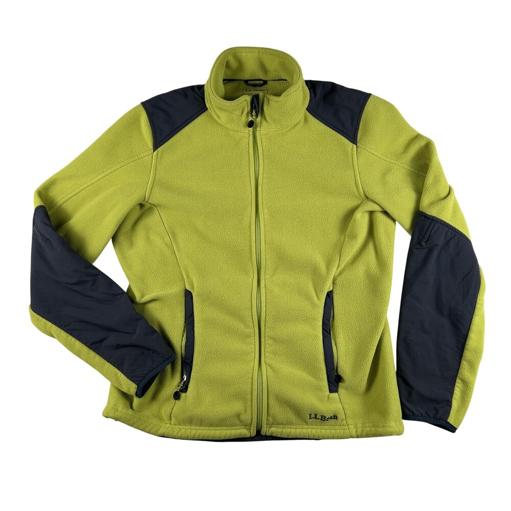 L.L. Bean Fleece Jacket Womens Small Green Polartec Wind Pro Full Zip Hiking